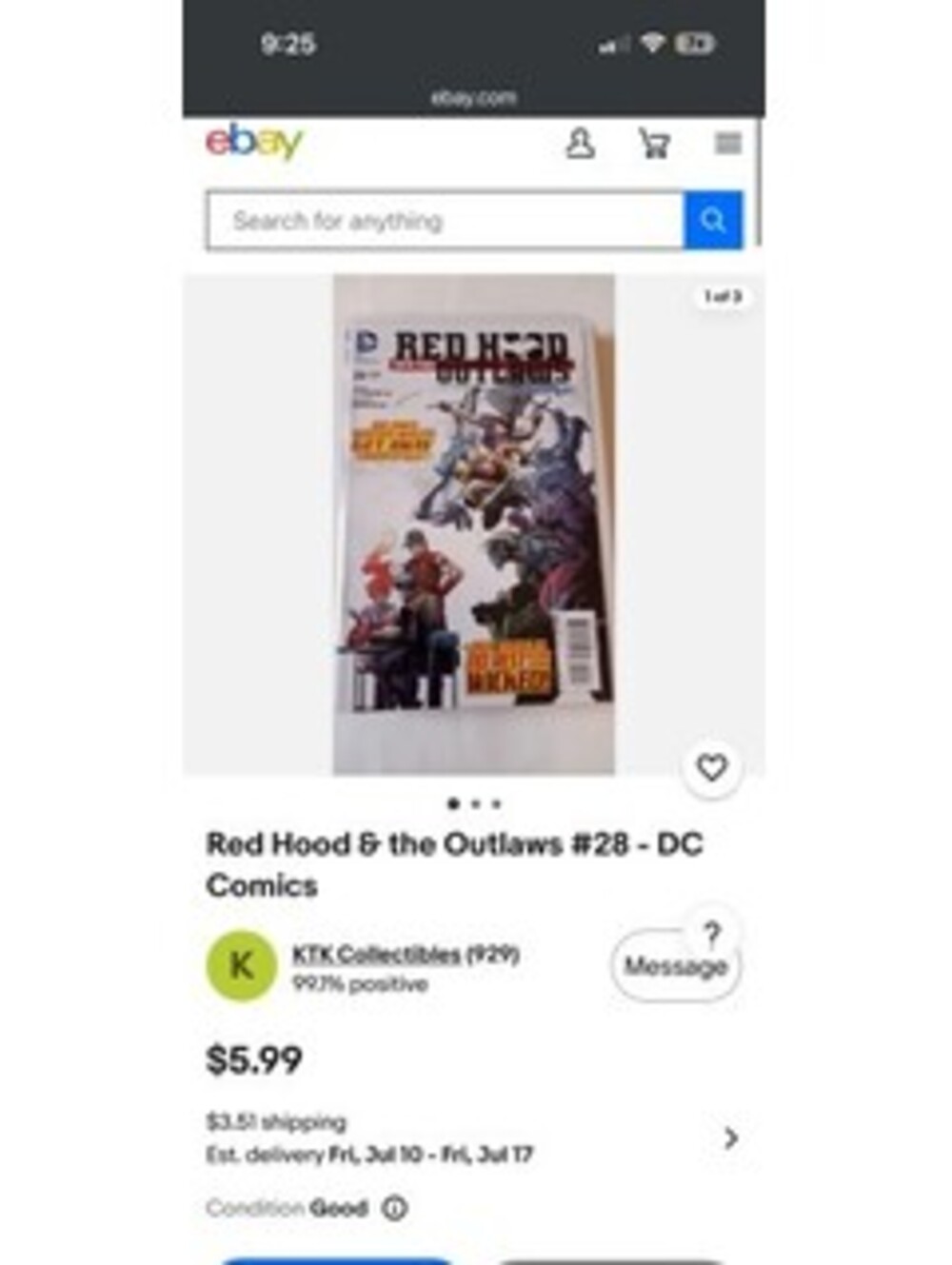 Red Hood & the Outlaws #28 Comic Book